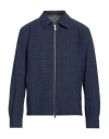 Hugo Boss Checked Zip-up Shirt Jacket In Black