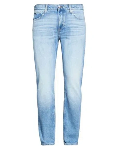 Hugo Boss Boss Man Jeans Blue Size 35w-32l Cotton, Elastane