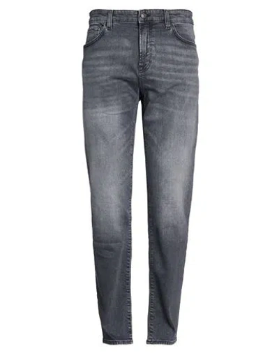 Hugo Boss Boss Man Jeans Charcoal Size 35w-34l Cotton, Elastane In Gray