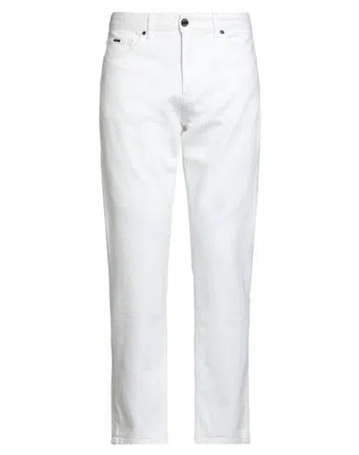 Hugo Boss Boss Man Jeans White Size 34w-32l Cotton, Lyocell, Linen