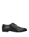 Hugo Boss Tayil Mens Burnished Leather Derby Shoes In Black