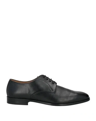 HUGO BOSS BOSS MAN LACE-UP SHOES BLACK SIZE 8.5 LEATHER