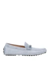 Hugo Boss Boss Man Loafers Light Blue Size 9 Leather In Blue