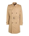 Shop Hugo Boss Boss Man Overcoat & Trench Coat Camel Size 42 Cotton In Beige