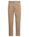 Hugo Boss Boss Man Pants Camel Size 30w-32l Cotton, Elastane In Beige