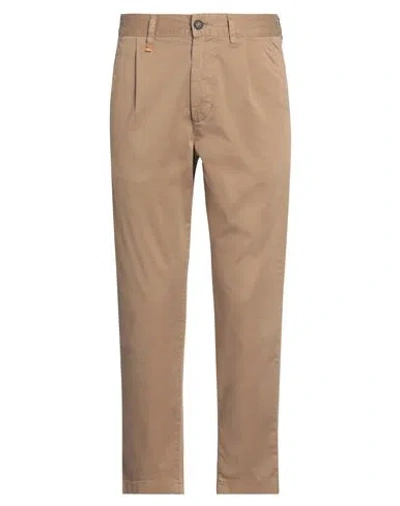 Hugo Boss Boss Man Pants Camel Size 30w-32l Cotton, Elastane In Beige