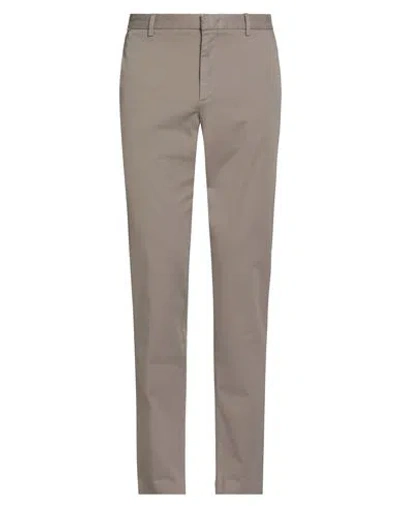Hugo Boss Boss Man Pants Khaki Size 36 Cotton, Elastane In Gray