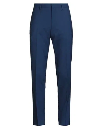 Hugo Boss Boss Man Pants Navy Size 38l Virgin Wool, Elastane In Blue