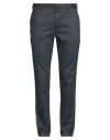 Hugo Boss Boss Man Pants Slate Blue Size 38 Cotton, Polyester, Elastane In Gray