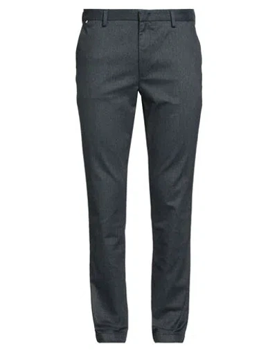 Hugo Boss Boss Man Pants Slate Blue Size 38 Cotton, Polyester, Elastane In Gray