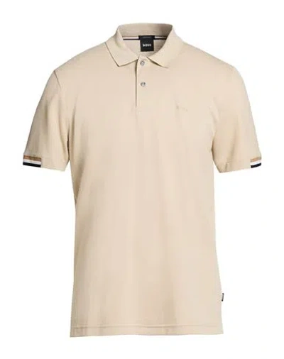 Hugo Boss Boss Man Polo Shirt Beige Size Xl Cotton In Neutral