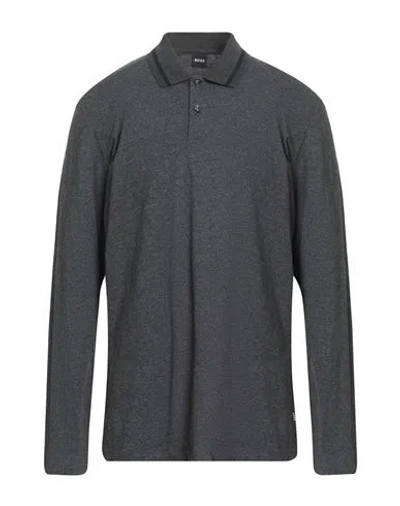 Hugo Boss Boss Man Polo Shirt Charcoal Size Xxl Cotton In Black
