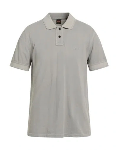 Hugo Boss Boss Man Polo Shirt Light Grey Size L Cotton In Gray