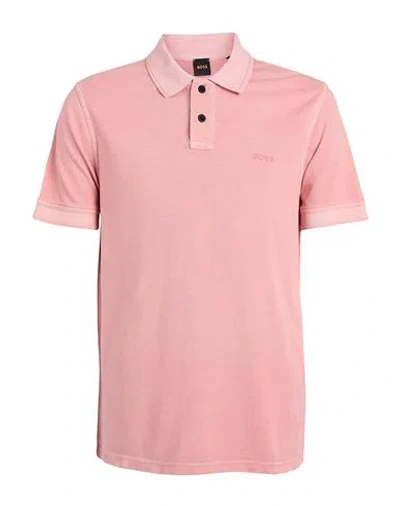 Hugo Boss Boss Man Polo Shirt Salmon Pink Size Xl Cotton