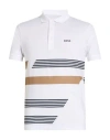Hugo Boss Boss Man Polo Shirt White Size Xs Recycled Polyester, Elastane