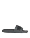 Hugo Boss Boss Man Sandals Black Size 12 Rubber In Green