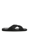 Hugo Boss Boss Man Sandals Black Size 7 Textile Fibers