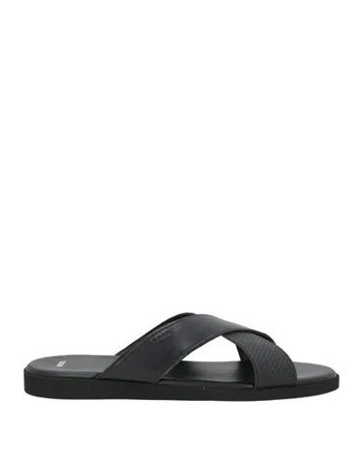 Hugo Boss Boss Man Sandals Black Size 9 Synthetic Material