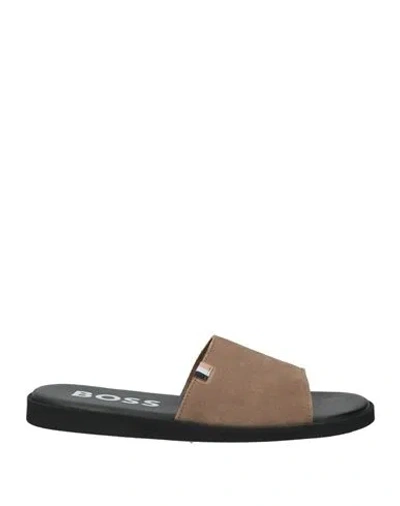 Hugo Boss Boss Man Sandals Light Brown Size 8 Leather