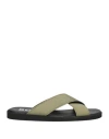 Hugo Boss Boss Man Sandals Military Green Size 9 Textile Fibers In Green