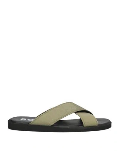 Hugo Boss Boss Man Sandals Military Green Size 9 Textile Fibers