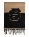 Hugo Boss Boss Man Scarf Camel Size - Wool, Polyamide In Beige
