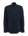 Hugo Boss Boss Man Shirt Navy Blue Size 16 ½ Polyamide, Elastane