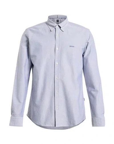 Hugo Boss Boss Man Shirt Navy Size Xl Cotton In Blue