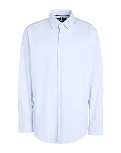 Hugo Boss Boss Man Shirt Sky Blue Size 17 Polyamide, Elastane