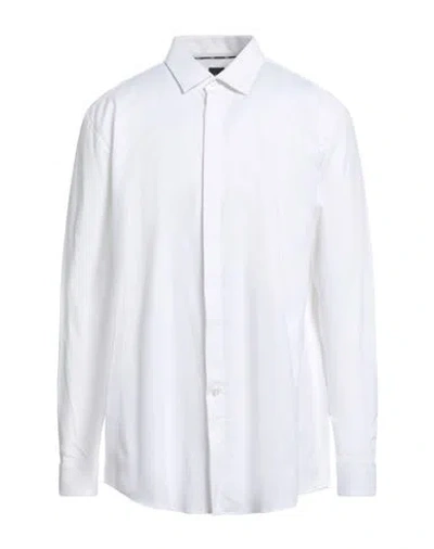 Hugo Boss Boss Man Shirt White Size 17 Cotton, Elastane
