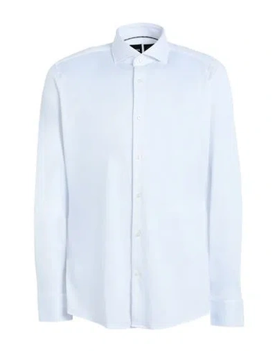 Hugo Boss Boss Man Shirt White Size 15 ½ Polyamide, Polyester, Elastane In White