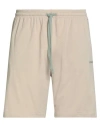 Hugo Boss Boss Man Shorts & Bermuda Shorts Beige Size Xxl Cotton, Elastane In Neutral