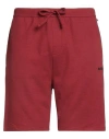 Hugo Boss Boss Man Shorts & Bermuda Shorts Brick Size Xxl Cotton, Polyester In Red