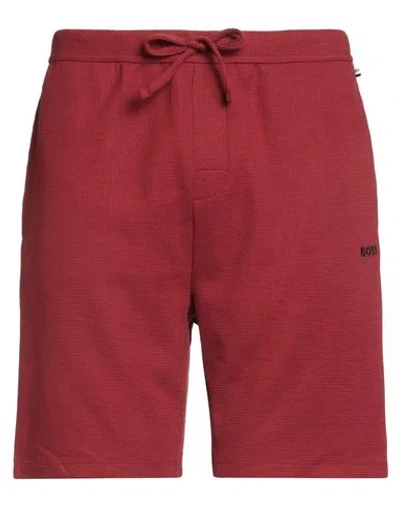 Hugo Boss Boss Man Shorts & Bermuda Shorts Brick Size Xxl Cotton, Polyester In Red