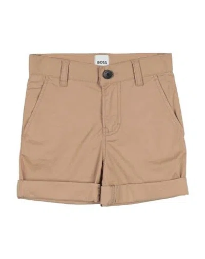 Hugo Boss Babies' Boss Toddler Boy Shorts & Bermuda Shorts Camel Size 4 Cotton, Elastane In Beige