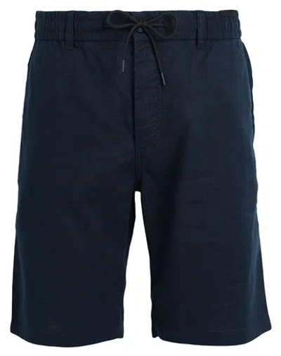 Hugo Boss Boss Man Shorts & Bermuda Shorts Midnight Blue Size 33 Linen, Recycled Polyester
