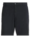 Hugo Boss Boss Man Shorts & Bermuda Shorts Midnight Blue Size 40 Cotton, Elastane In Black