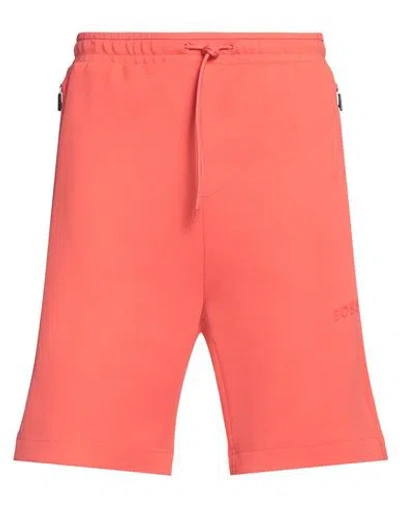 Hugo Boss Boss Man Shorts & Bermuda Shorts Orange Size M Cotton, Recycled Polyester, Elastane