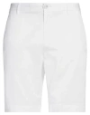 Hugo Boss Slim-fit Shorts In Stretch-cotton Gabardine In White