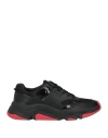 Hugo Boss Boss Man Sneakers Black Size 9 Leather, Textile Fibers In Black