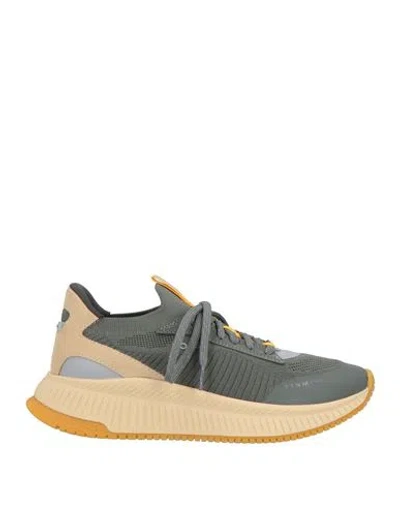 Hugo Boss Boss Man Sneakers Grey Size 6 Textile Fibers, Leather, Synthetisches Material In Gray