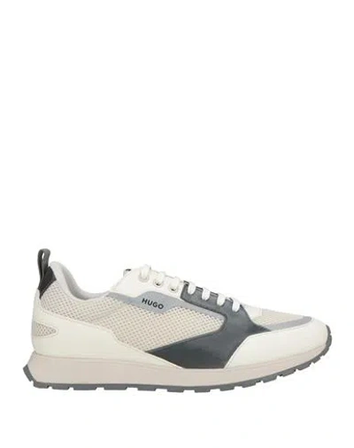 Hugo Boss Boss Man Sneakers Ivory Size 8 Textile Fibers In White
