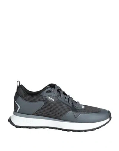 HUGO BOSS BOSS MAN SNEAKERS LEAD SIZE 9 TEXTILE FIBERS