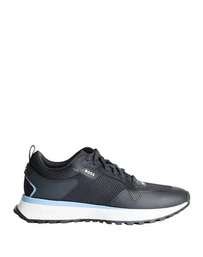 Hugo Boss Boss Man Sneakers Midnight Blue Size 7 Textile Fibers