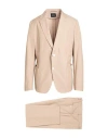 Hugo Boss Boss Man Suit Beige Size 46 Cotton, Lyocell In Brown