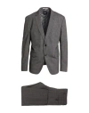 Hugo Boss Boss Man Suit Black Size 46 Virgin Wool, Polyamide, Elastane In Gray