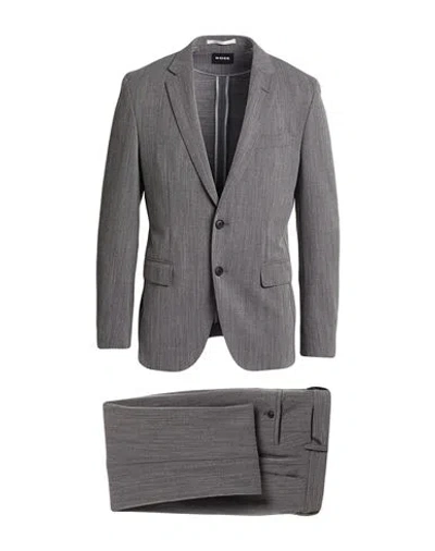 Hugo Boss Boss Man Suit Grey Size 46 Polyamide, Polyester, Virgin Wool, Elastane In Gray