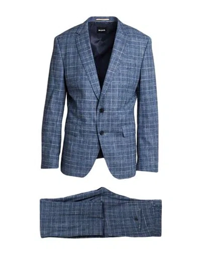 HUGO BOSS BOSS MAN SUIT LIGHT BLUE SIZE 44 COTTON, VIRGIN WOOL, VISCOSE, LINEN, ELASTANE