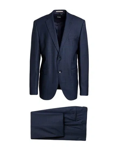 Hugo Boss Boss Man Suit Midnight Blue Size 44 Virgin Wool