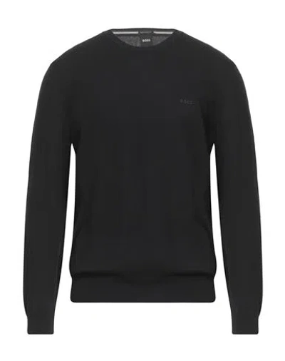 HUGO BOSS BOSS MAN SWEATER BLACK SIZE XL VIRGIN WOOL